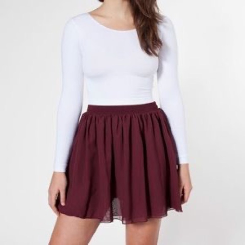 American Apparel Chiffon Mini Skirt